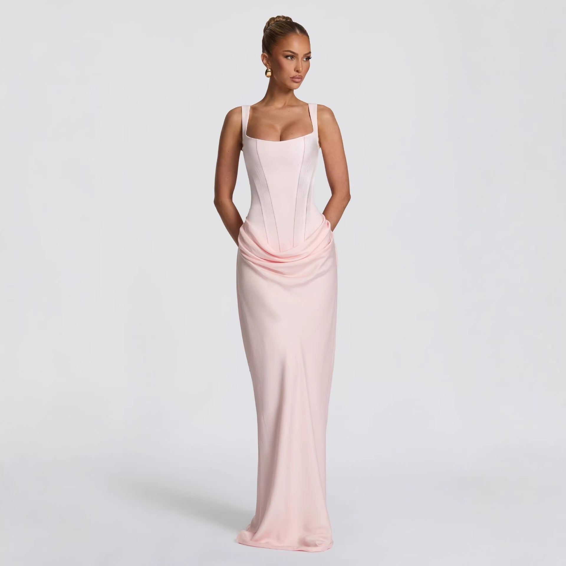 Womens Slim Fit Fishtail Knit Dress